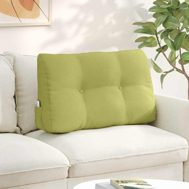 vidaXL Μαξιλάρι Πλάτης Ανοιχτό Πράσινο 80 x 24 x 50 εκ ύφασμα