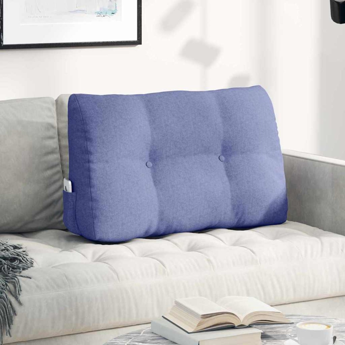 vidaXL Μαξιλάρι Πλάτης Μπλε τζην 80 x 24 x 50 εκ ύφασμα