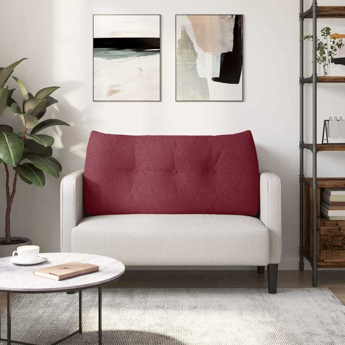 vidaXL Μαξιλάρι Πλάτης Κόκκινο 100 x 24 x 50 εκ ύφασμα