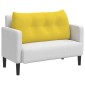 vidaXL Μαξιλάρι Πλάτης Απαλό Κίτρινο 100 x 24 x 50 εκ ύφασμα