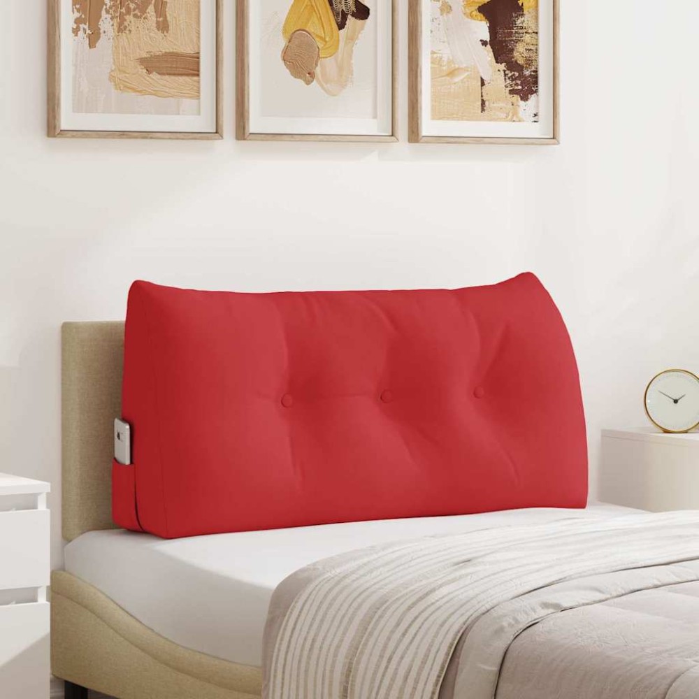 vidaXL Μαξιλάρι Πλάτης Κόκκινο 100 x 24 x 50 εκ ύφασμα