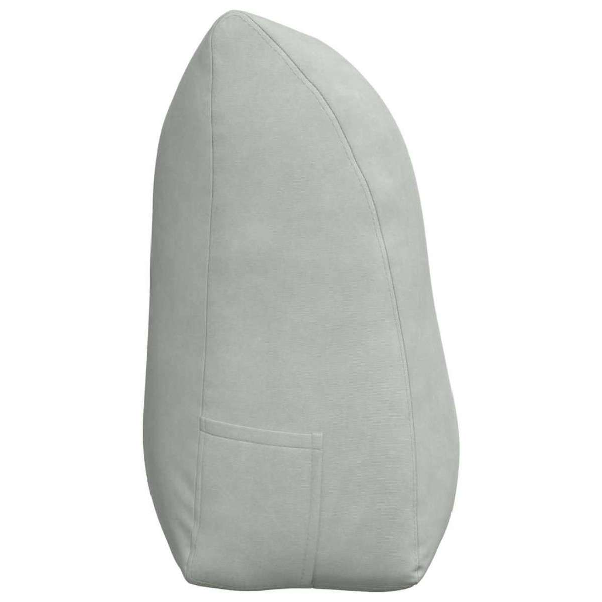vidaXL Μαξιλάρι Πλάτης Ανοιχτό γκρι 100 x 24 x 50 εκ Βελούδο
