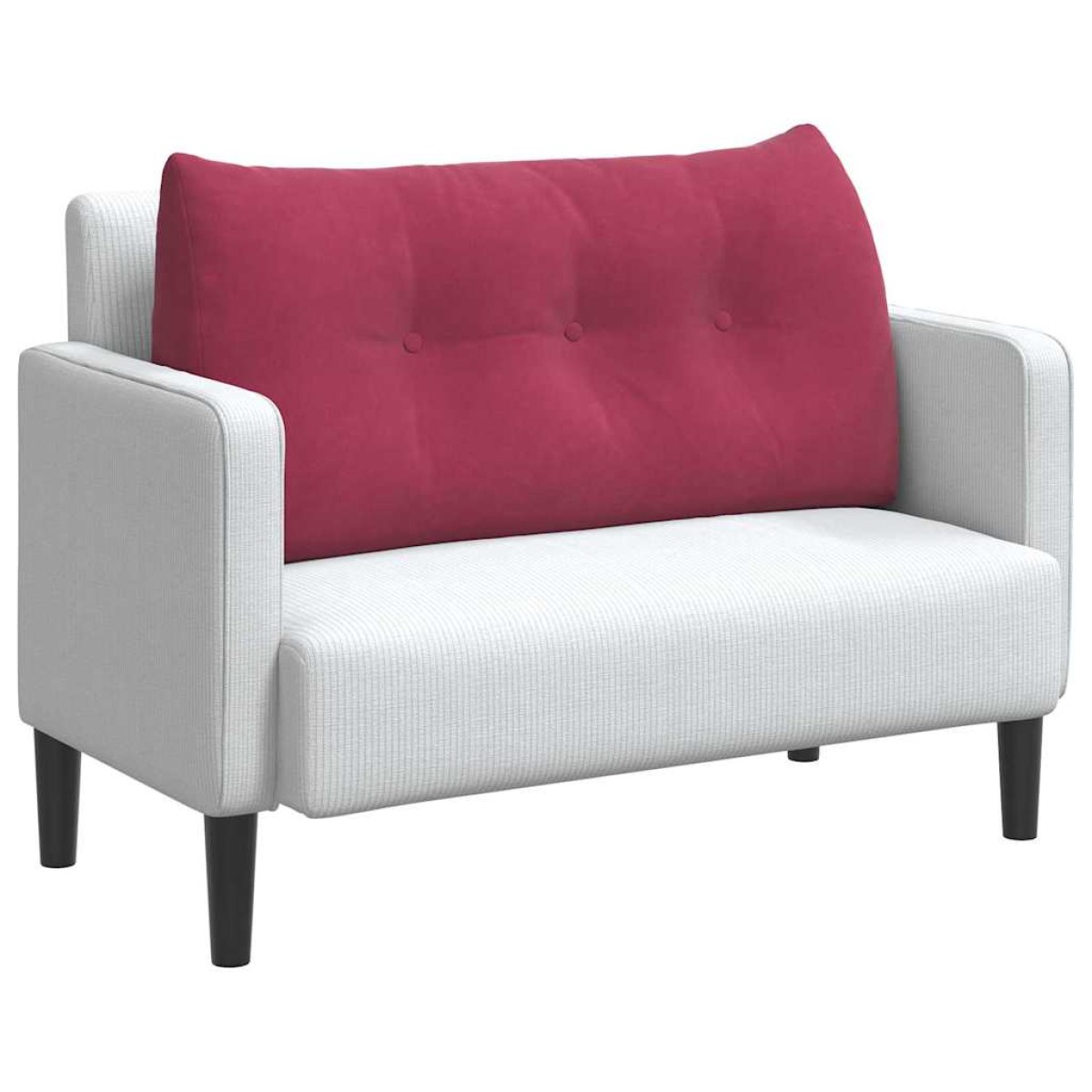 vidaXL Μαξιλάρι Πλάτης Κόκκινο 100 x 24 x 50 εκ Βελούδο