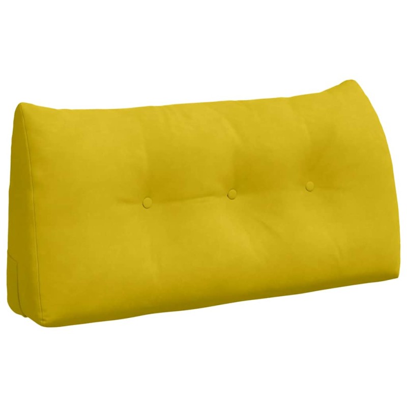 vidaXL Μαξιλάρι Πλάτης Κίτρινο 100 x 24 x 50 εκ Βελούδο