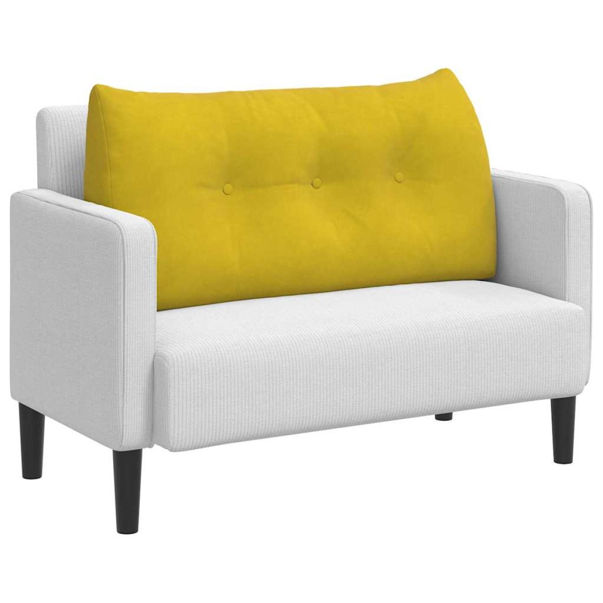 vidaXL Μαξιλάρι Πλάτης Κίτρινο 100 x 24 x 50 εκ Βελούδο