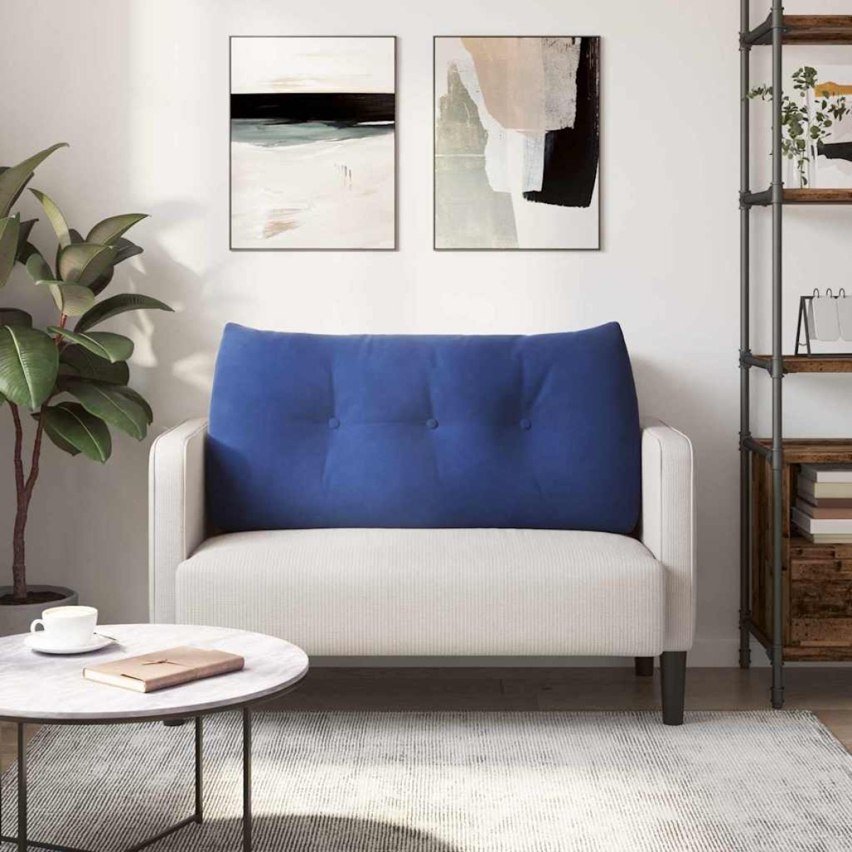 vidaXL Μαξιλάρι Πλάτης Μπλε Αστυνομίας 100 x 24 x 50 εκ Βελούδο