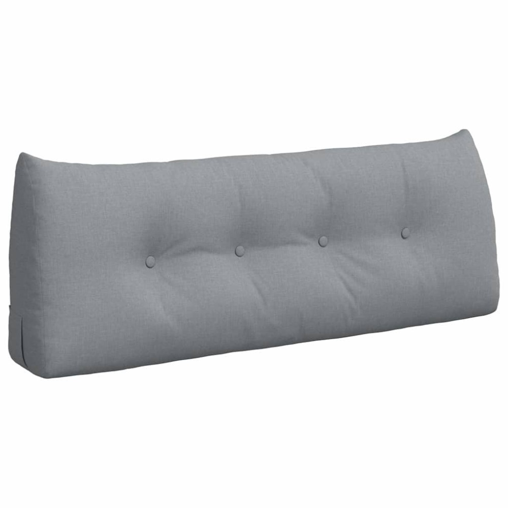 vidaXL Μαξιλάρι Πλάτης Ανοιχτό γκρι 120 x 24 x 50 εκ ύφασμα
