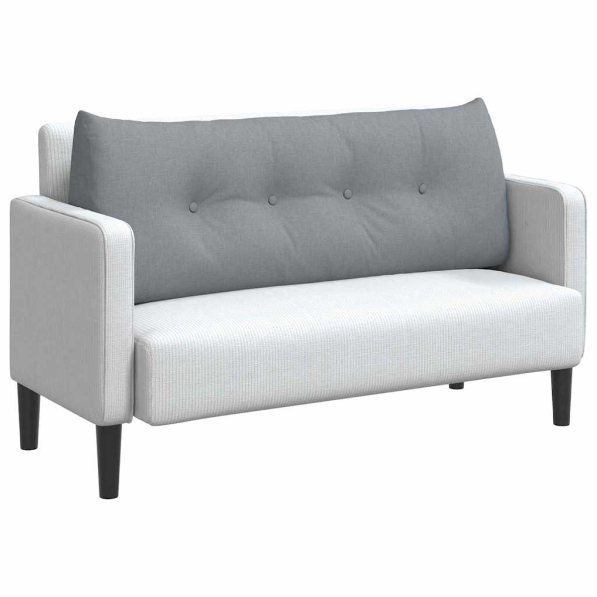 vidaXL Μαξιλάρι Πλάτης Ανοιχτό γκρι 120 x 24 x 50 εκ ύφασμα