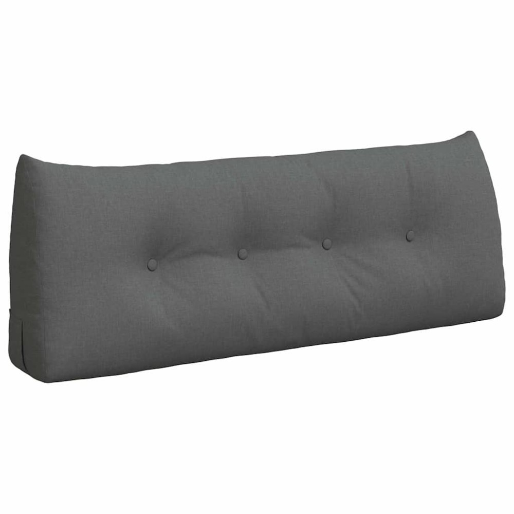 vidaXL Μαξιλάρι Πλάτης Σκούρο Γκρι 120 x 24 x 50 εκ ύφασμα
