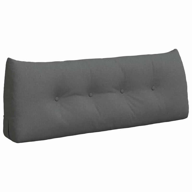 vidaXL Μαξιλάρι Πλάτης Σκούρο Γκρι 120 x 24 x 50 εκ ύφασμα