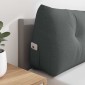 vidaXL Μαξιλάρι Πλάτης Σκούρο Γκρι 120 x 24 x 50 εκ ύφασμα