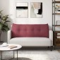 vidaXL Μαξιλάρι Πλάτης Κόκκινο 120 x 24 x 50 εκ ύφασμα