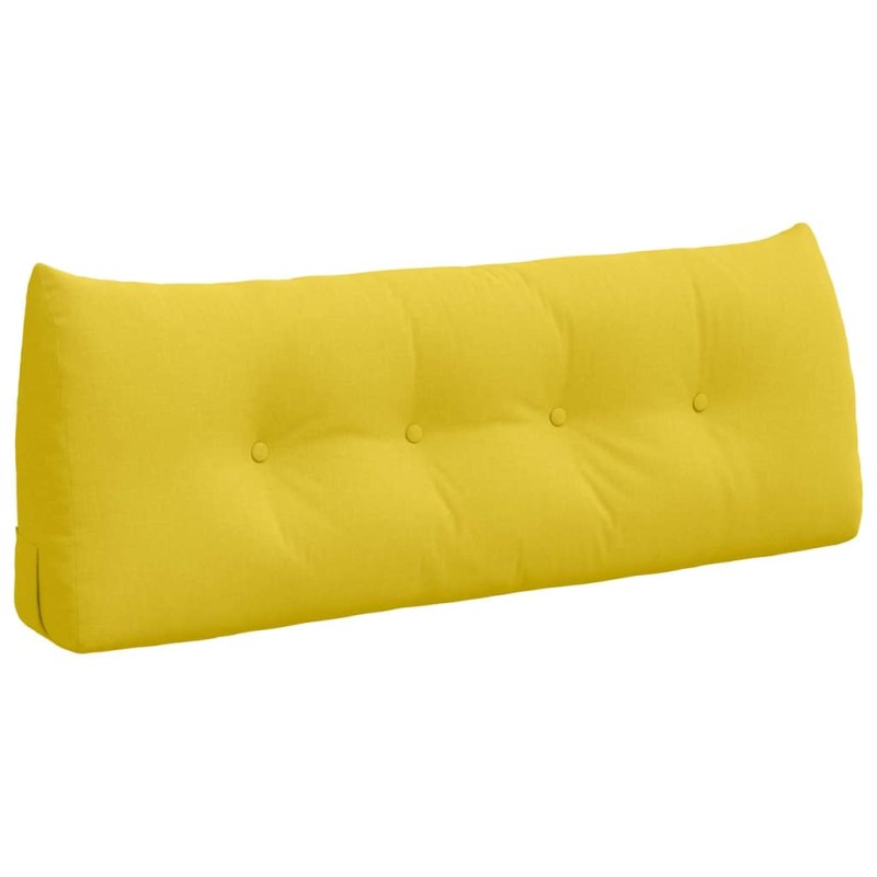 vidaXL Μαξιλάρι Πλάτης Απαλό Κίτρινο 120 x 24 x 50 εκ ύφασμα
