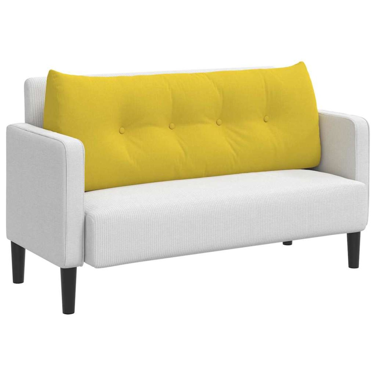 vidaXL Μαξιλάρι Πλάτης Απαλό Κίτρινο 120 x 24 x 50 εκ ύφασμα