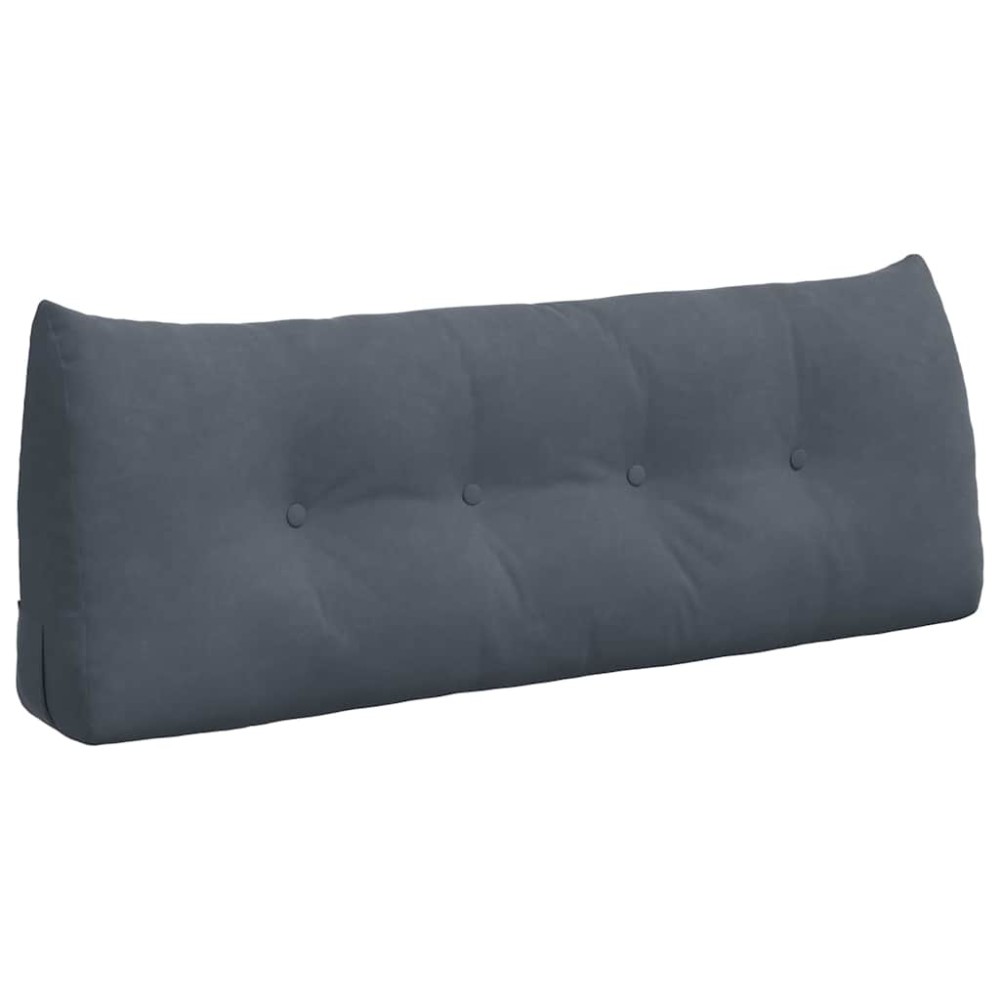 vidaXL Μαξιλάρι Πλάτης Σκούρο Γκρι 120 x 24 x 50 εκ Βελούδο