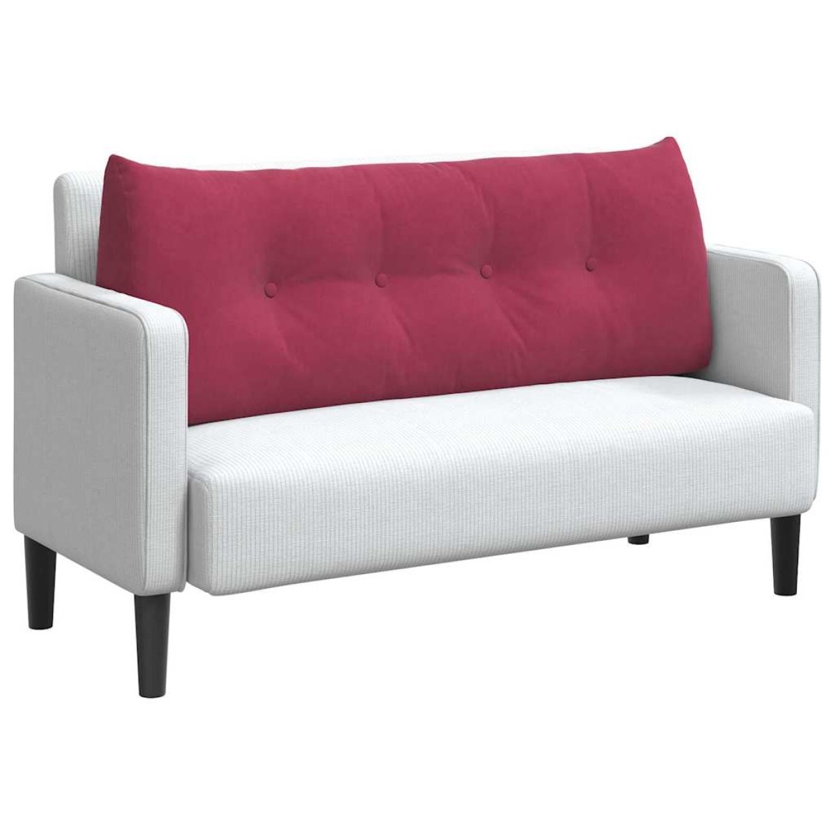 vidaXL Μαξιλάρι Πλάτης Κόκκινο 120 x 24 x 50 εκ Βελούδο