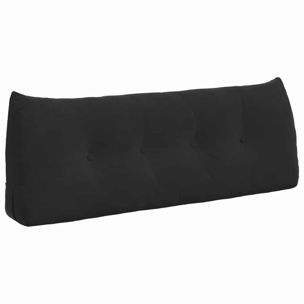vidaXL Μαξιλάρι Πλάτης Μαύρο 120 x 24 x 50 εκ Βελούδο