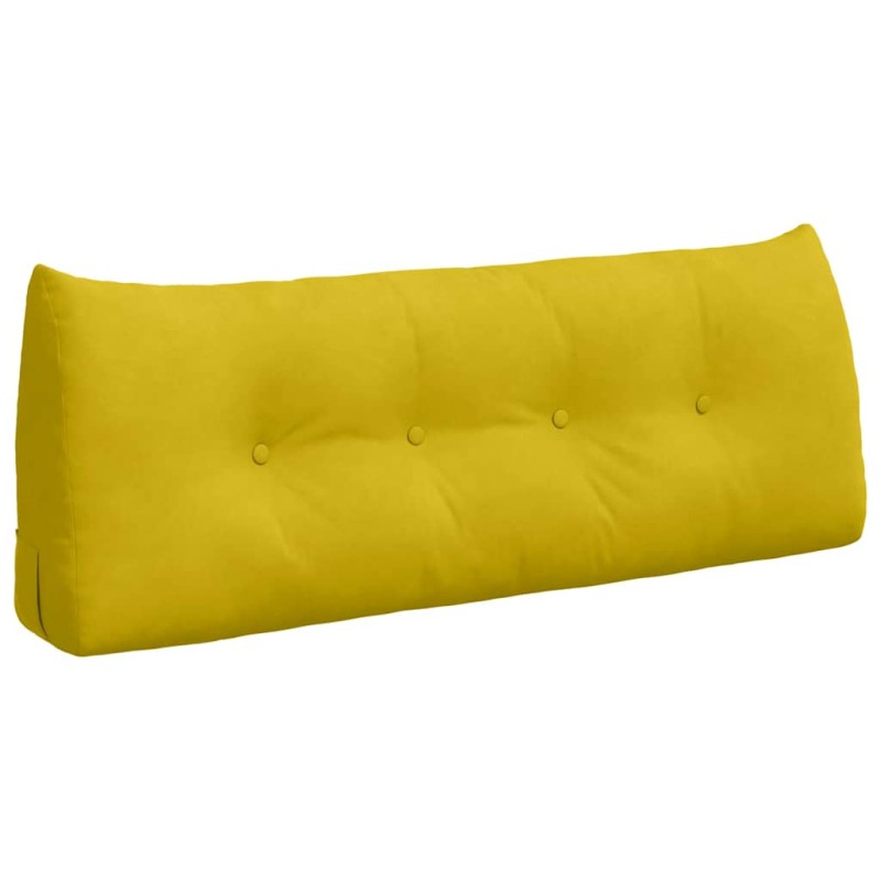 vidaXL Μαξιλάρι Πλάτης Κίτρινο 120 x 24 x 50 εκ Βελούδο