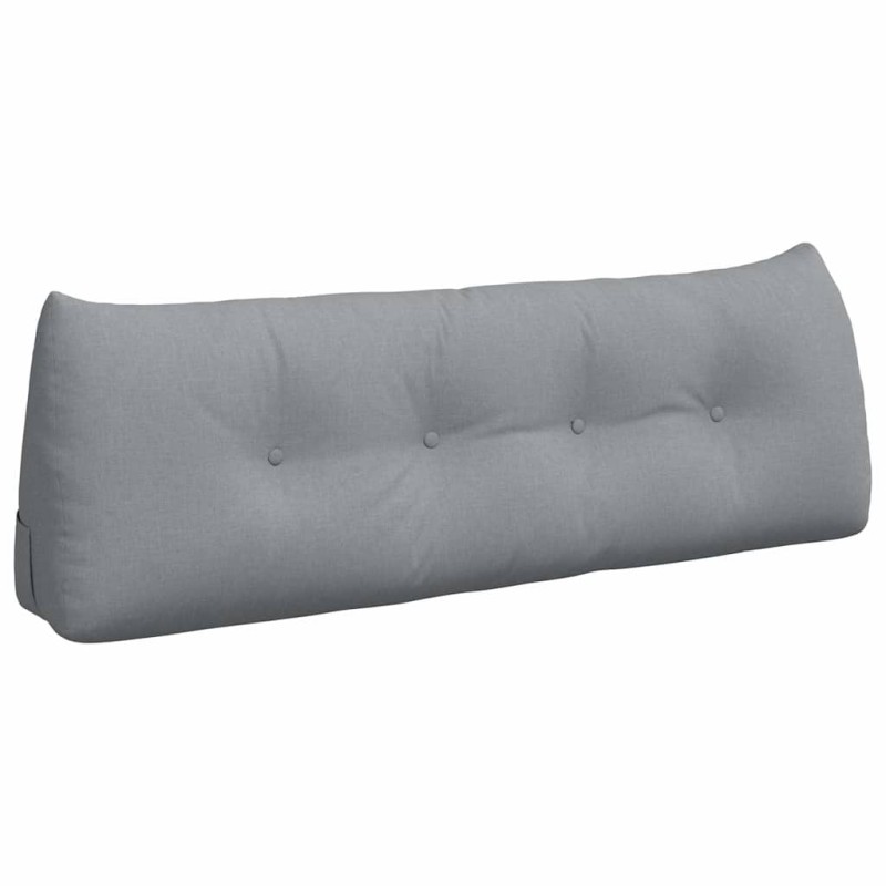 vidaXL Μαξιλάρι Πλάτης Ανοιχτό γκρι 140 x 24 x 50 εκ ύφασμα