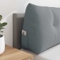 vidaXL Μαξιλάρι Πλάτης Ανοιχτό γκρι 140 x 24 x 50 εκ ύφασμα