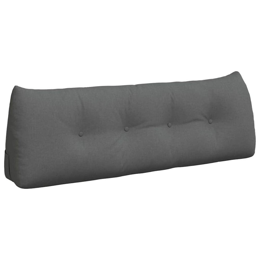 vidaXL Μαξιλάρι Πλάτης Σκούρο Γκρι 140 x 24 x 50 εκ ύφασμα