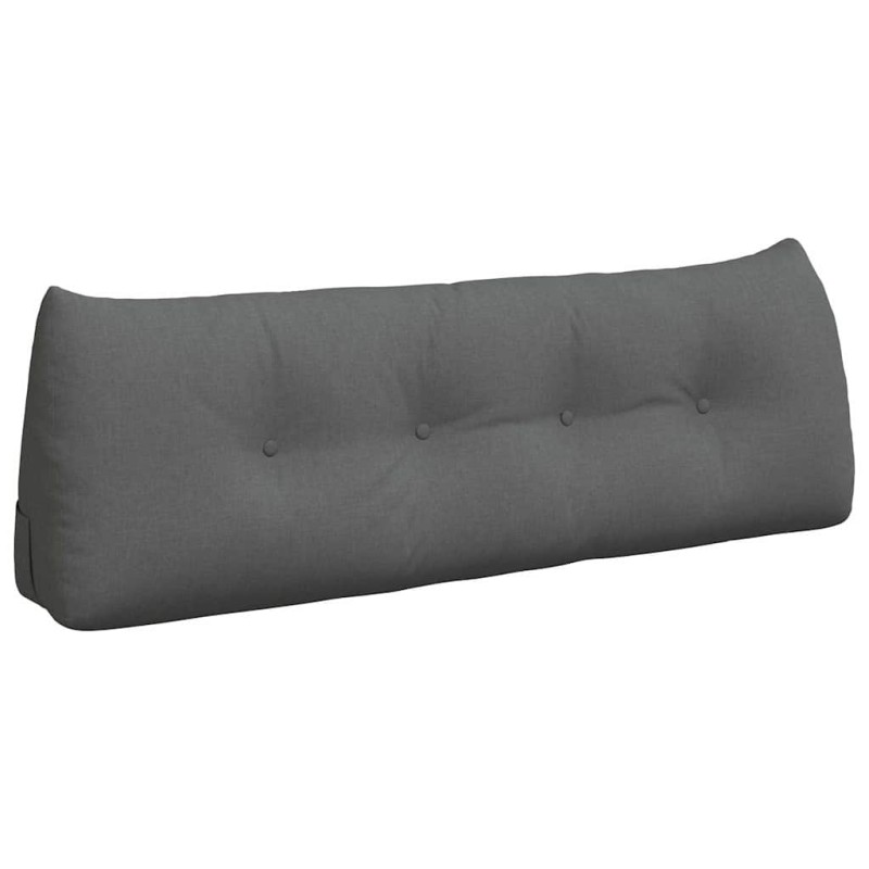 vidaXL Μαξιλάρι Πλάτης Σκούρο Γκρι 140 x 24 x 50 εκ ύφασμα