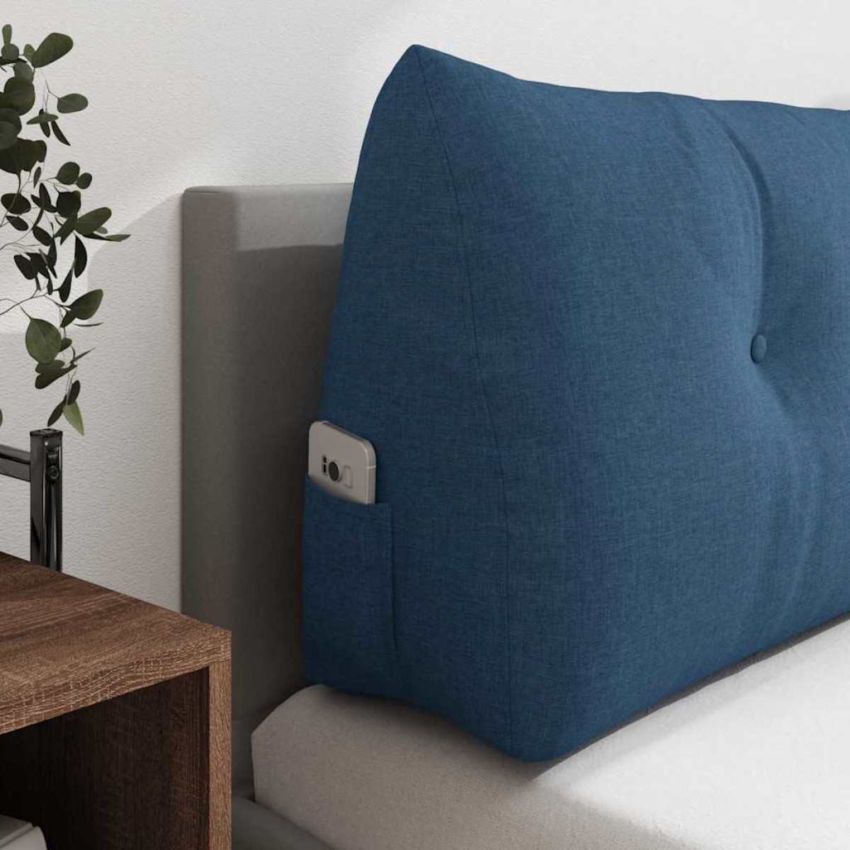 vidaXL Μαξιλάρι Πλάτης Μπλε 140 x 24 x 50 εκ ύφασμα