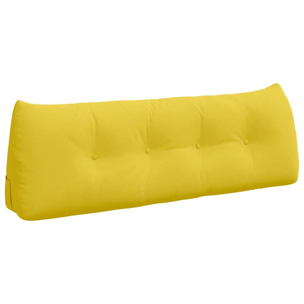vidaXL Μαξιλάρι Πλάτης Απαλό Κίτρινο 140 x 24 x 50 εκ ύφασμα