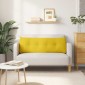 vidaXL Μαξιλάρι Πλάτης Απαλό Κίτρινο 140 x 24 x 50 εκ ύφασμα