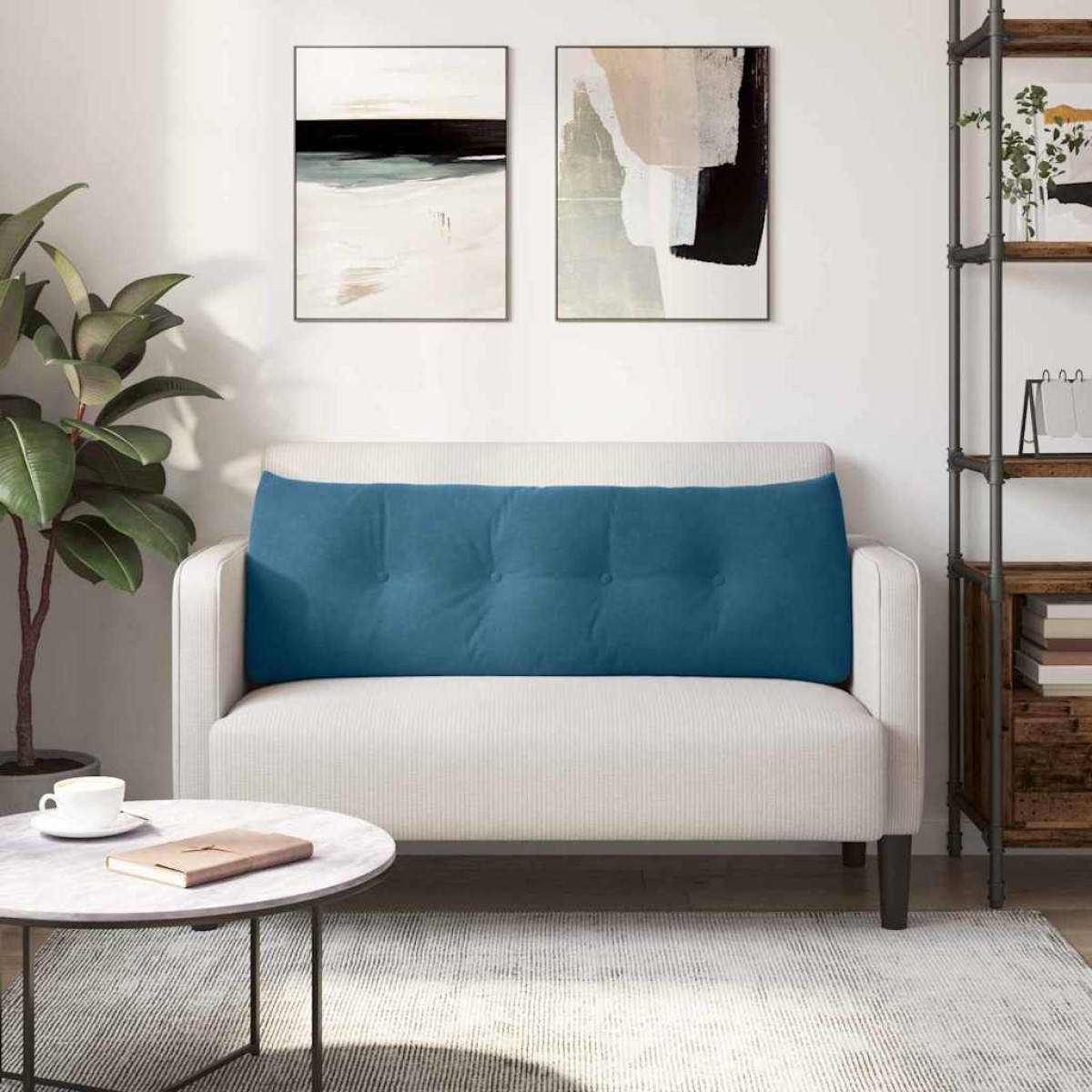 vidaXL Μαξιλάρι Πλάτης Μπλε 140 x 24 x 50 εκ Βελούδο