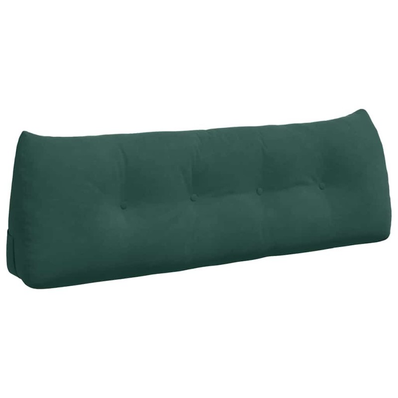 vidaXL Μαξιλάρι Πλάτης Σκούρο Πράσινο 140 x 24 x 50 εκ Βελούδο