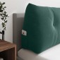 vidaXL Μαξιλάρι Πλάτης Σκούρο Πράσινο 140 x 24 x 50 εκ Βελούδο