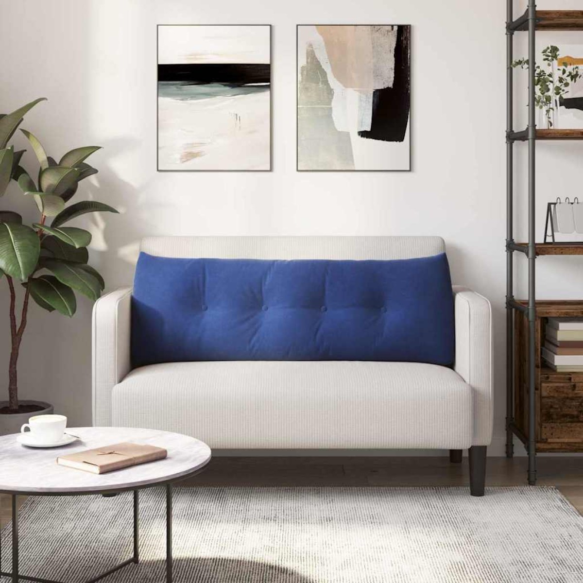 vidaXL Μαξιλάρι Πλάτης Μπλε Αστυνομίας 140 x 24 x 50 εκ Βελούδο