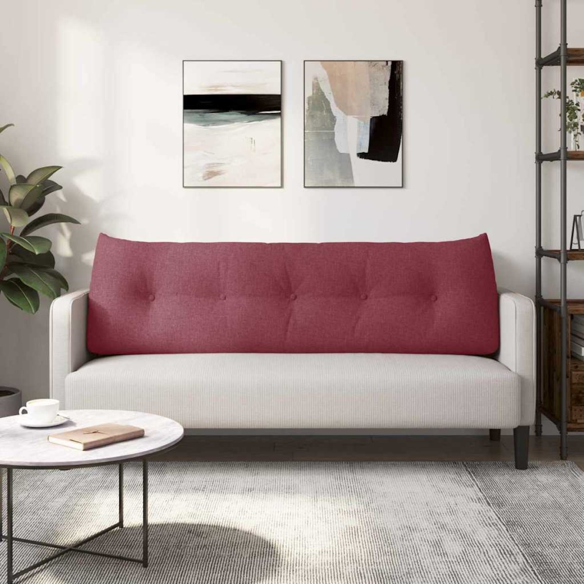 vidaXL Μαξιλάρι Πλάτης Κόκκινο 160 x 24 x 50 εκ ύφασμα