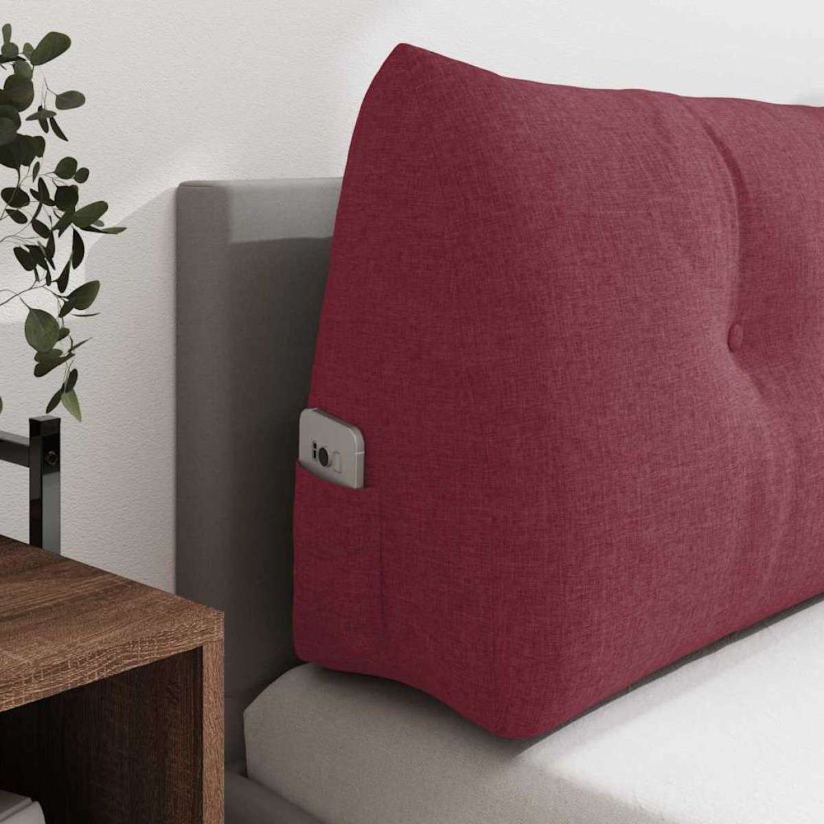 vidaXL Μαξιλάρι Πλάτης Κόκκινο 160 x 24 x 50 εκ ύφασμα