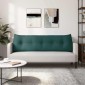 vidaXL Μαξιλάρι Πλάτης Σκούρο Πράσινο 160 x 24 x 50 εκ ύφασμα