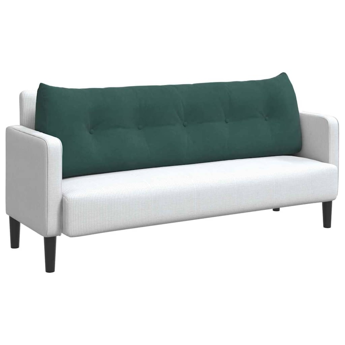 vidaXL Μαξιλάρι Πλάτης Σκούρο Πράσινο 160 x 24 x 50 εκ Βελούδο