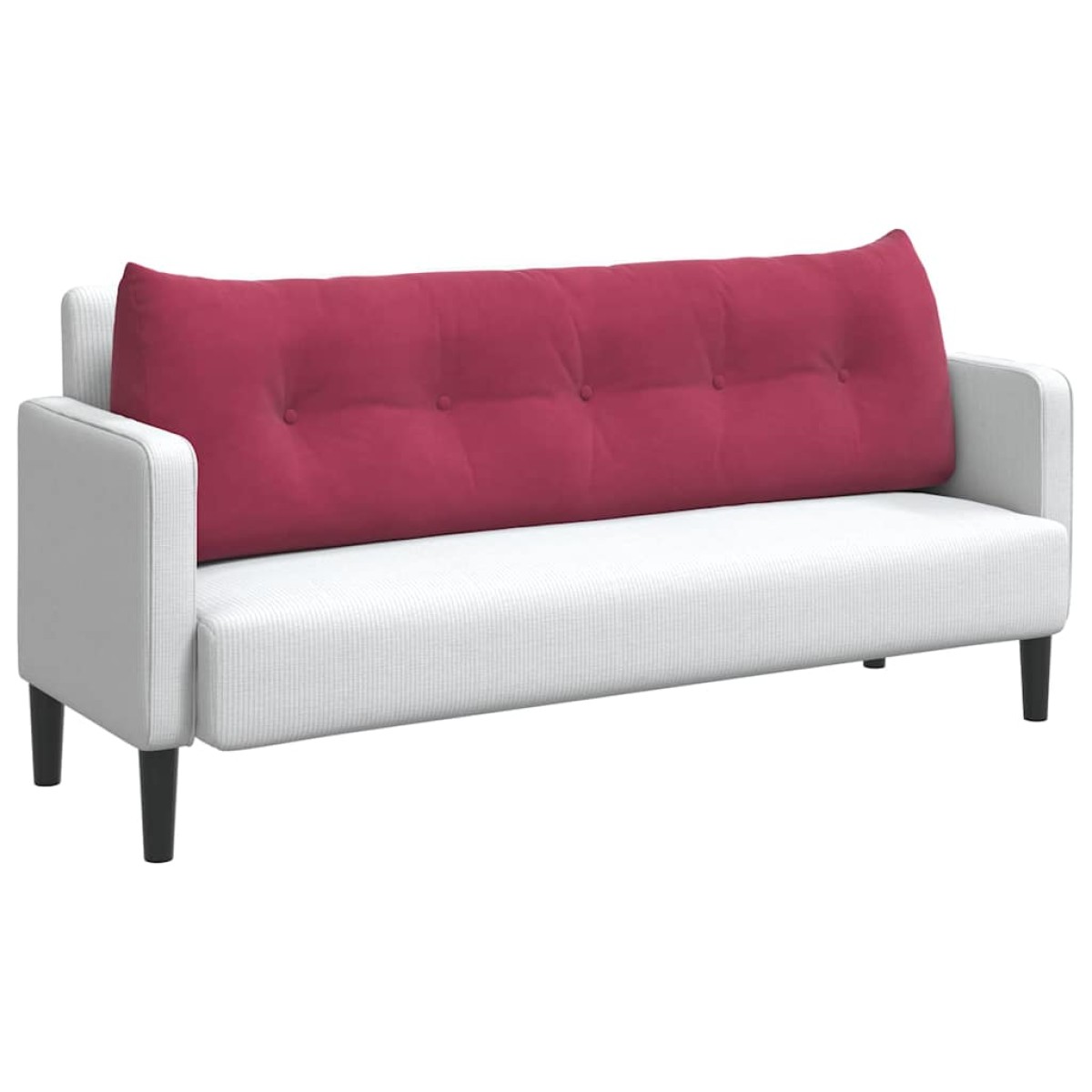 vidaXL Μαξιλάρι Πλάτης Κόκκινο 160 x 24 x 50 εκ Βελούδο