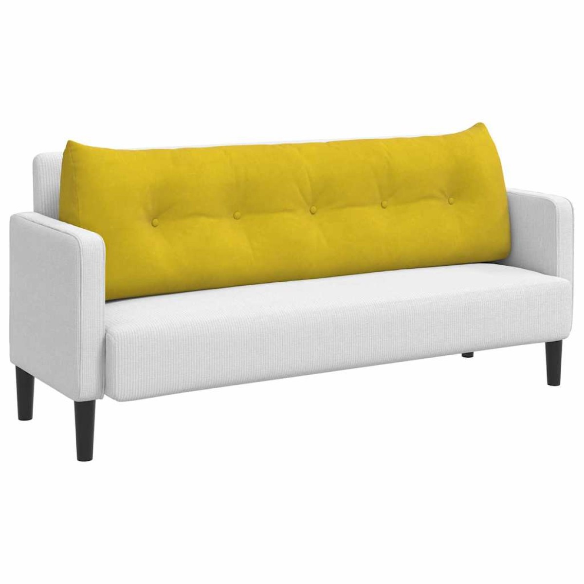 vidaXL Μαξιλάρι Πλάτης Κίτρινο 160 x 24 x 50 εκ Βελούδο