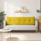 vidaXL Μαξιλάρι Πλάτης Κίτρινο 160 x 24 x 50 εκ Βελούδο