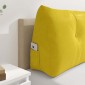 vidaXL Μαξιλάρι Πλάτης Κίτρινο 160 x 24 x 50 εκ Βελούδο
