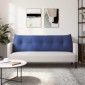 vidaXL Μαξιλάρι Πλάτης Μπλε Αστυνομίας 160 x 24 x 50 εκ Βελούδο
