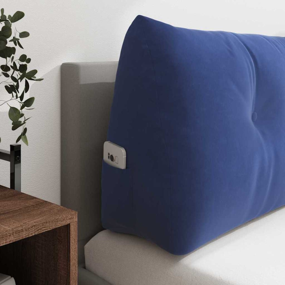 vidaXL Μαξιλάρι Πλάτης Μπλε Αστυνομίας 160 x 24 x 50 εκ Βελούδο