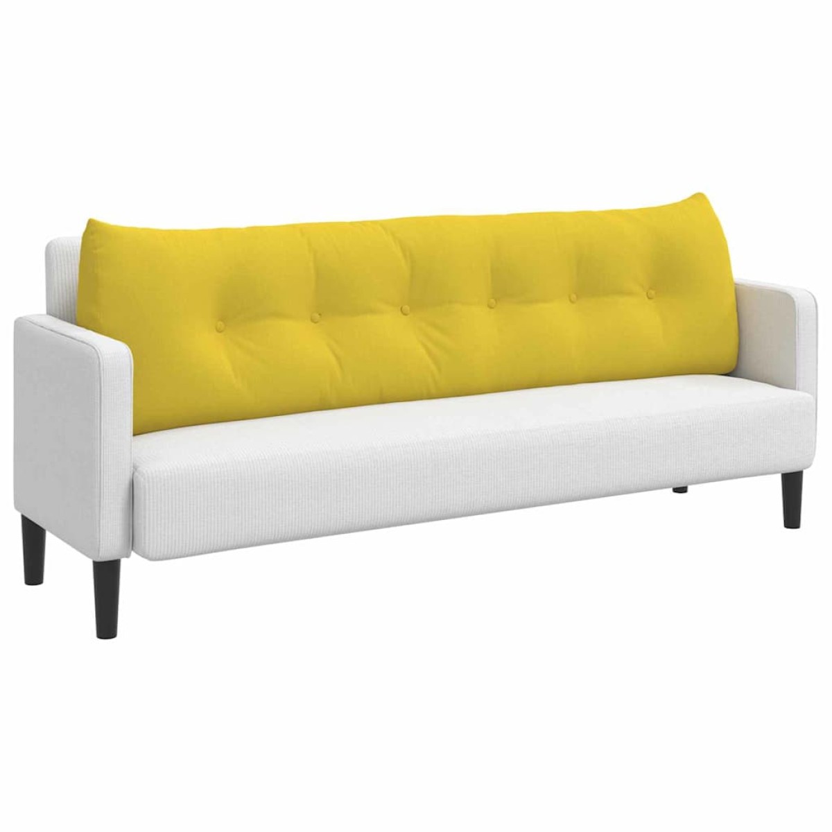 vidaXL Μαξιλάρι Πλάτης Απαλό Κίτρινο 180 x 24 x 50 εκ ύφασμα