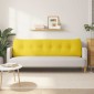 vidaXL Μαξιλάρι Πλάτης Απαλό Κίτρινο 180 x 24 x 50 εκ ύφασμα