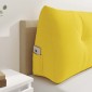 vidaXL Μαξιλάρι Πλάτης Απαλό Κίτρινο 180 x 24 x 50 εκ ύφασμα