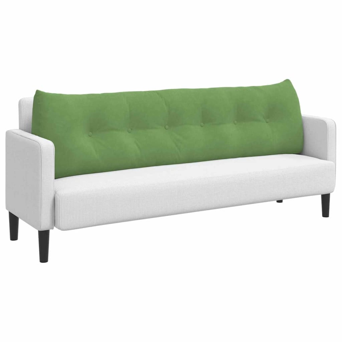 vidaXL Μαξιλάρι Πλάτης Ανοιχτό Πράσινο 180 x 24 x 50 εκ Βελούδο