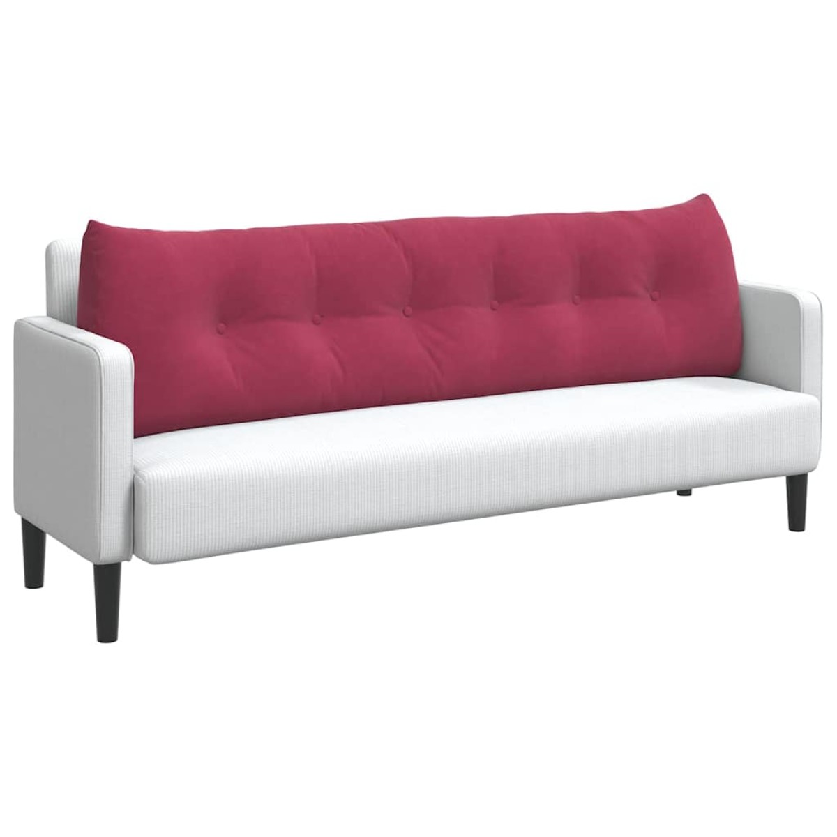 vidaXL Μαξιλάρι Πλάτης Κόκκινο 180 x 24 x 50 εκ Βελούδο