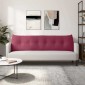 vidaXL Μαξιλάρι Πλάτης Κόκκινο 180 x 24 x 50 εκ Βελούδο