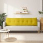 vidaXL Μαξιλάρι Πλάτης Κίτρινο 180 x 24 x 50 εκ Βελούδο
